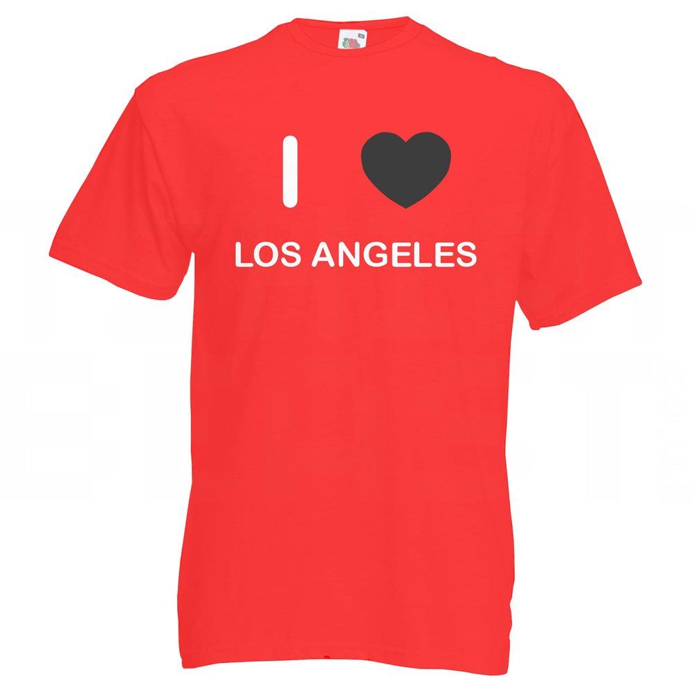 Los Angeles I Love T Shirt Tee Adult Crew Neck Short Sleeved - Picture 25 of 34