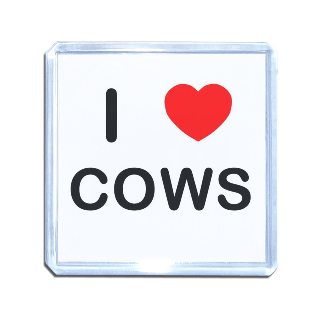 Cows I Love Heart Plastic Fridge Magnet (S, M, L, XL) - Picture 9 of 10