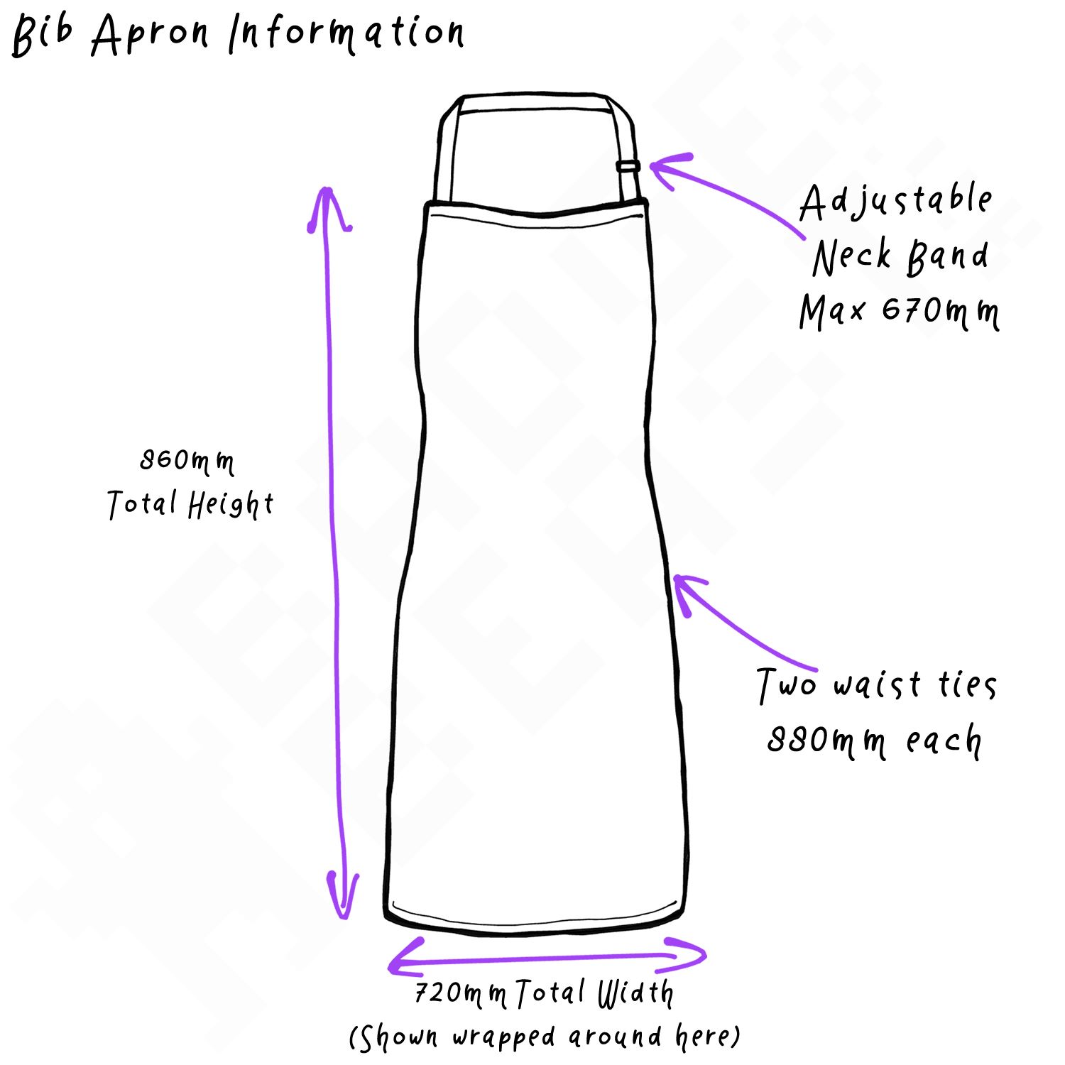 Pork I Love Kitchen Apron Bib with Adjustable Neck and Ties - Picture 10 of 10