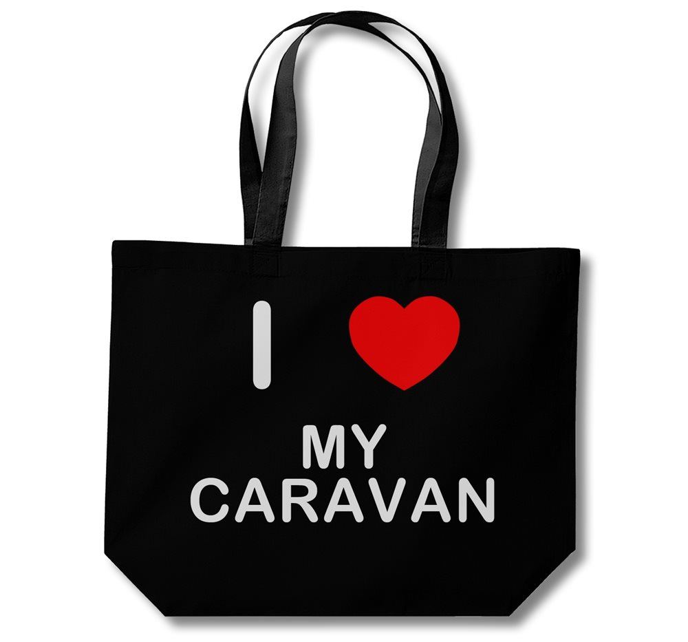 Bolso de compras My Caravan I Love de algodón (negro, blanco, natural) - Imagen 5 de 8