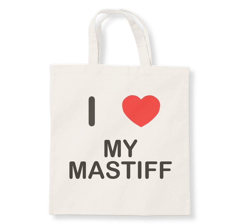 Bolso de compras My Mastiff I Love de algodón reutilizable - Imagen 3 de 8