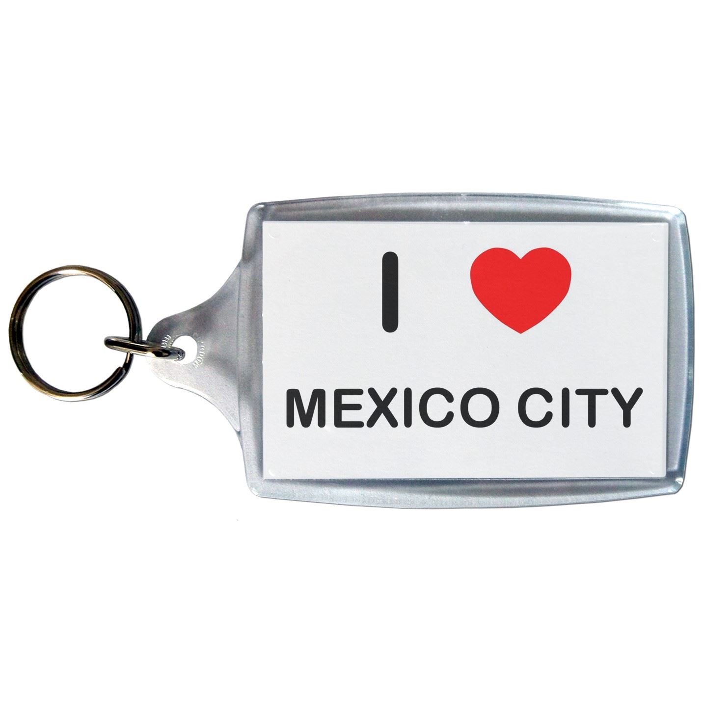 Mexiko-Stadt I Love Herz klar Kunststoff Schlüsselanhänger (S, M oder L) - Bild 3 von 8