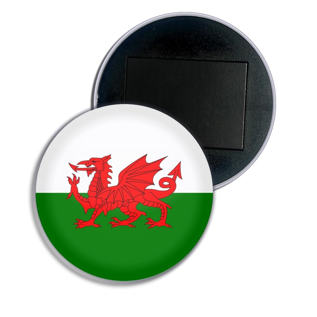 Wales Flagge Kühlschrankmagnet Knopf Abzeichen (25, 55 oder 77 mm) - Bild 4 von 4