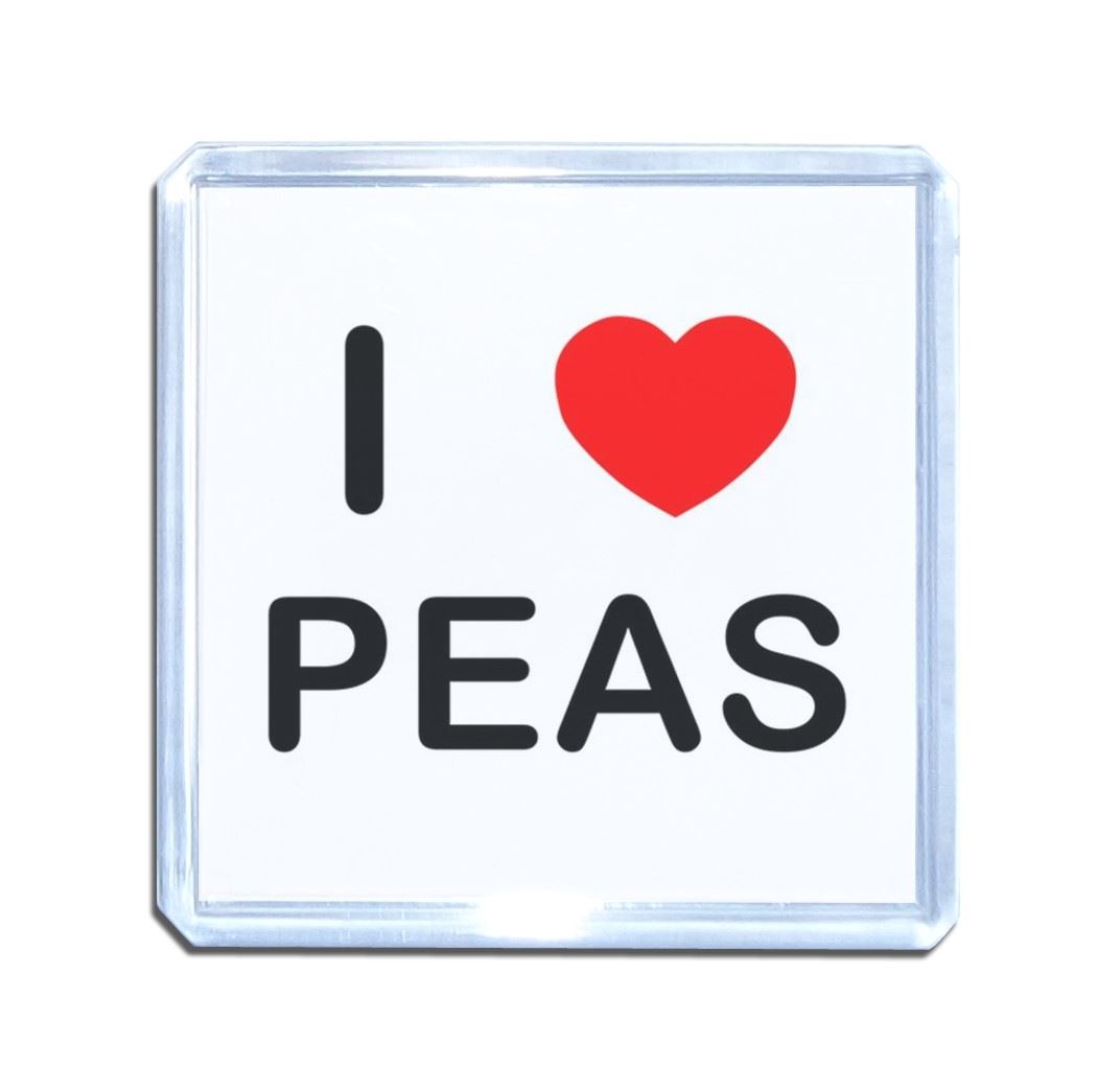 Peas I Love Heart Plastic Fridge Magnet (S, M, L, XL) - Picture 9 of 10