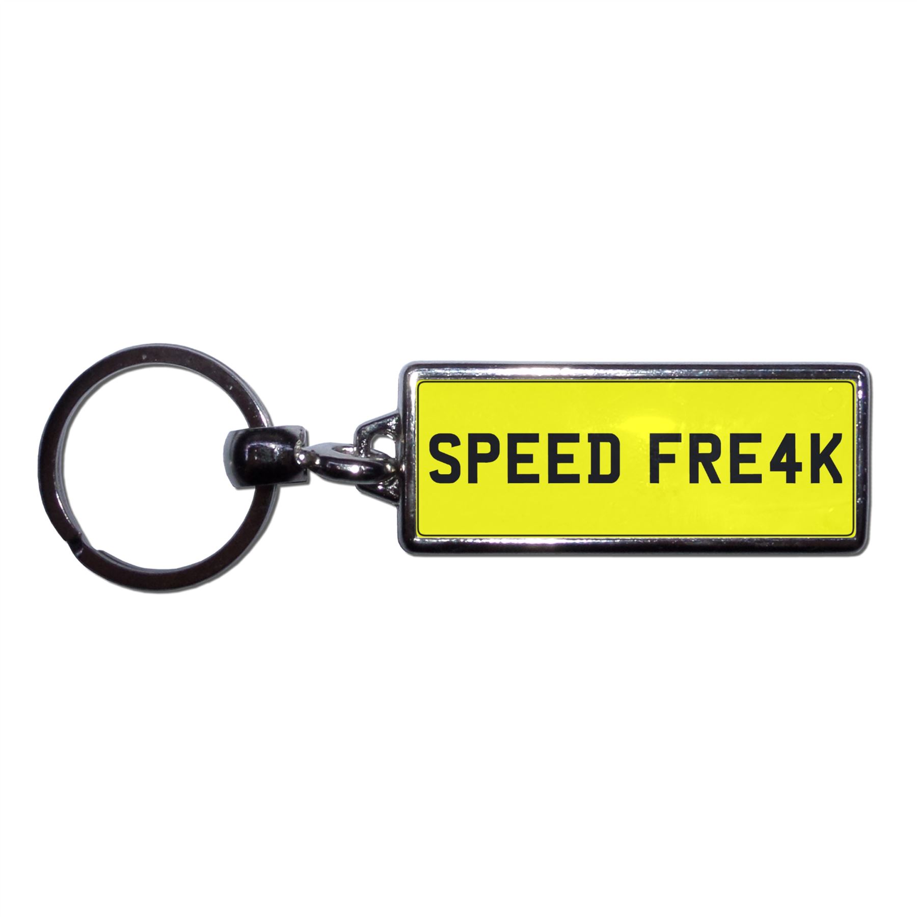 SPEED FREAK - UK Number Plate Key Ring | Choose Medallion / Plastic / Metal - Picture 7 of 8
