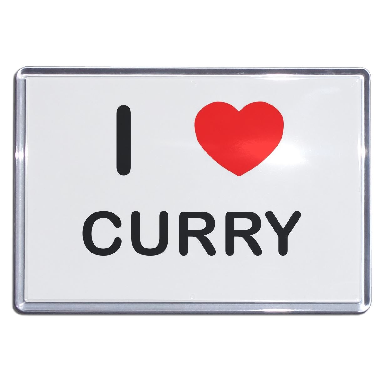 Curry I Love Heart Plastic Fridge Magnet (S, M, L, XL) - Picture 3 of 10