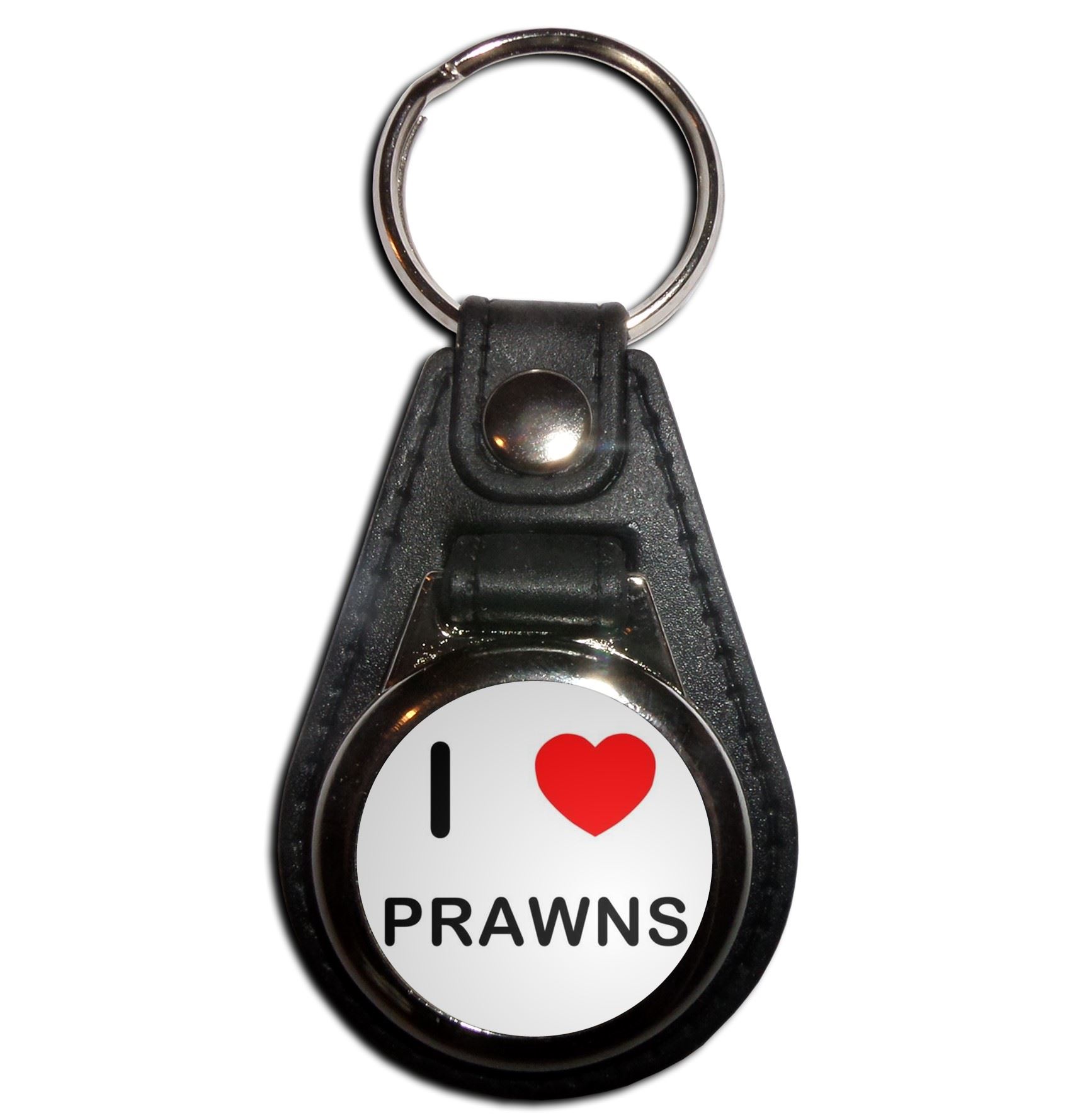 Prawns I Love Plastic Medallion Key Ring (61mm x 38mm) - Picture 3 of 12