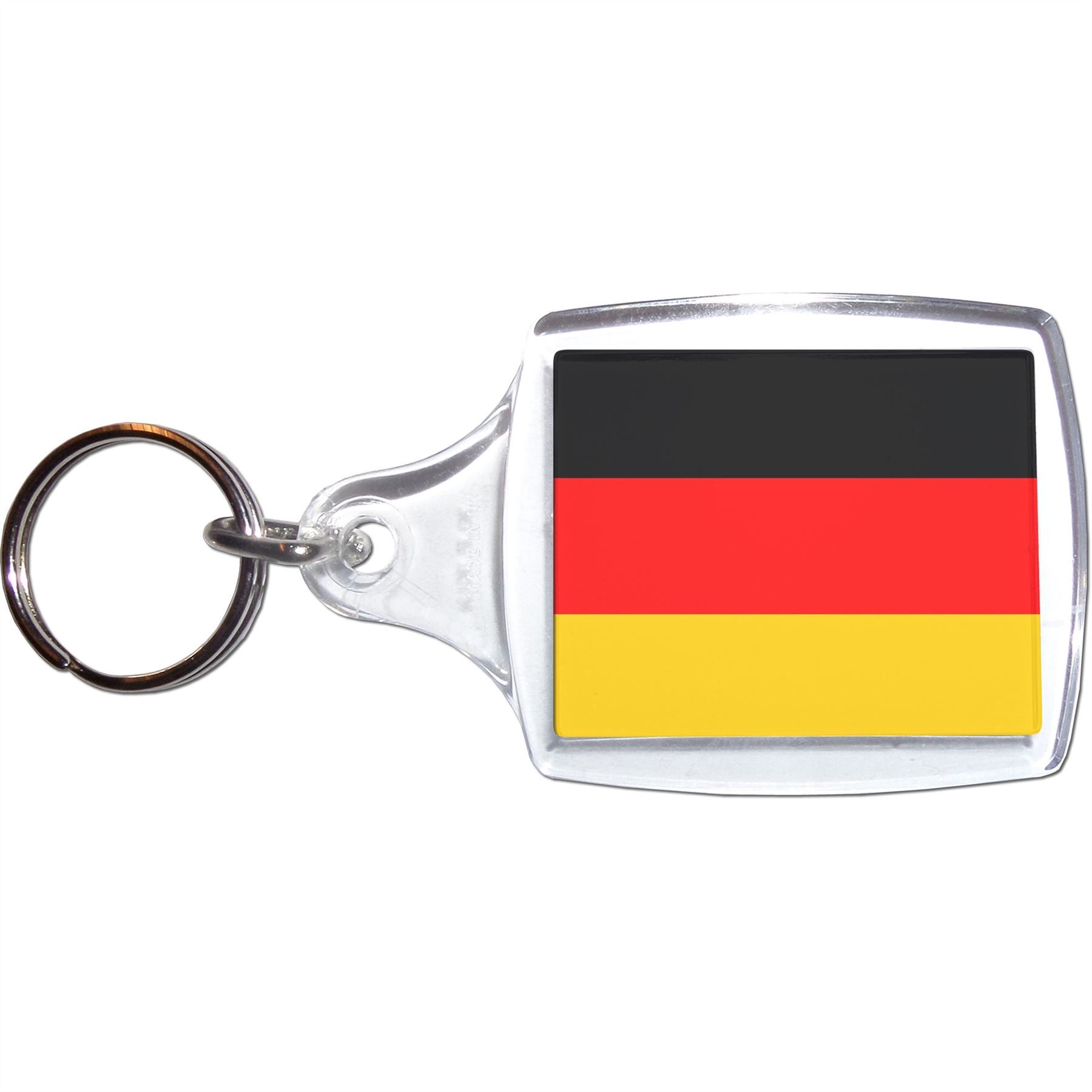 Germany Flag Clear Plastic Key Ring (S, M or L) - Picture 5 of 8