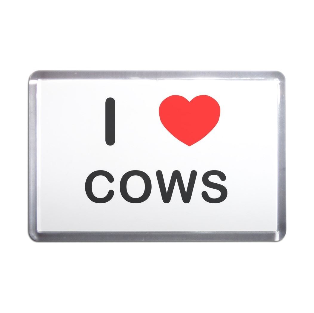 Cows I Love Heart Plastic Fridge Magnet (S, M, L, XL) - Picture 5 of 10