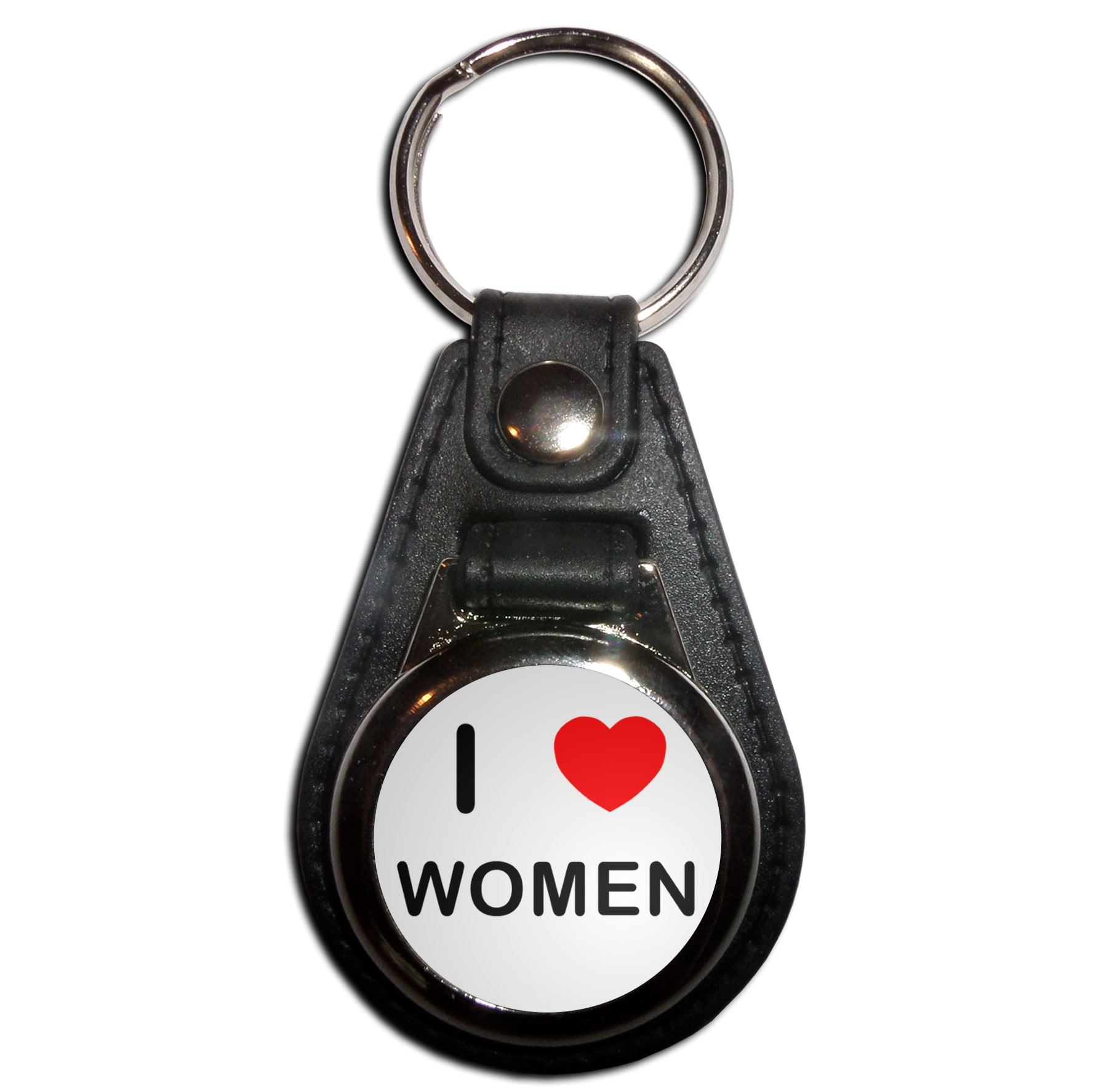 Women I Love Plastic Medallion Key Ring (61mm x 38mm) - Picture 3 of 12