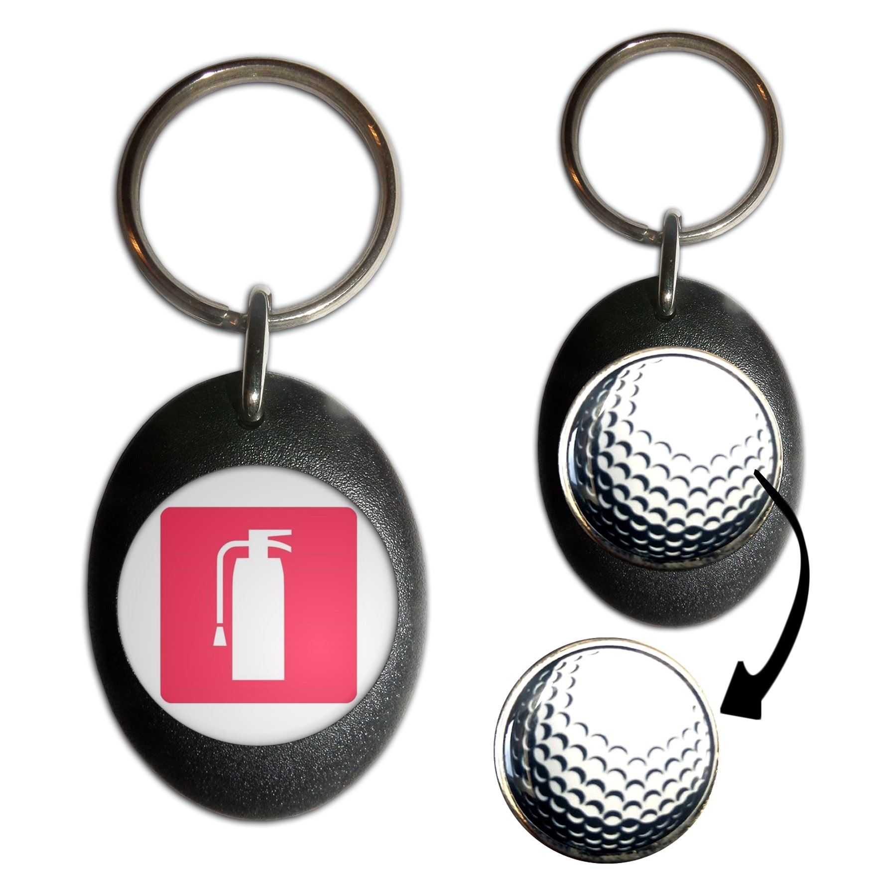 Feuerlöscher Golfball Markierer Schlüsselanhänger (43 mm x 33 mm) - Bild 3 von 12