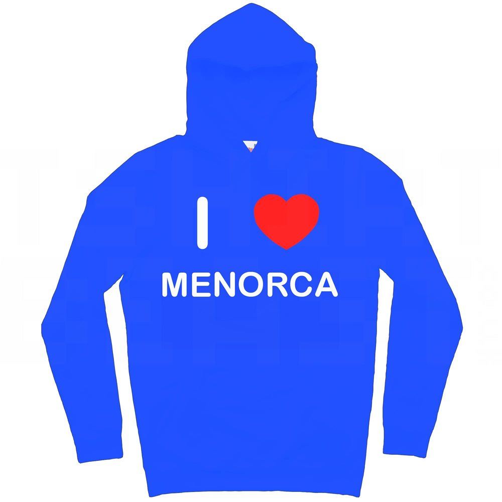 Menorca I Love Felpa con Cappuccio Pullover Adulto Manica Lunga - Foto 11 di 34