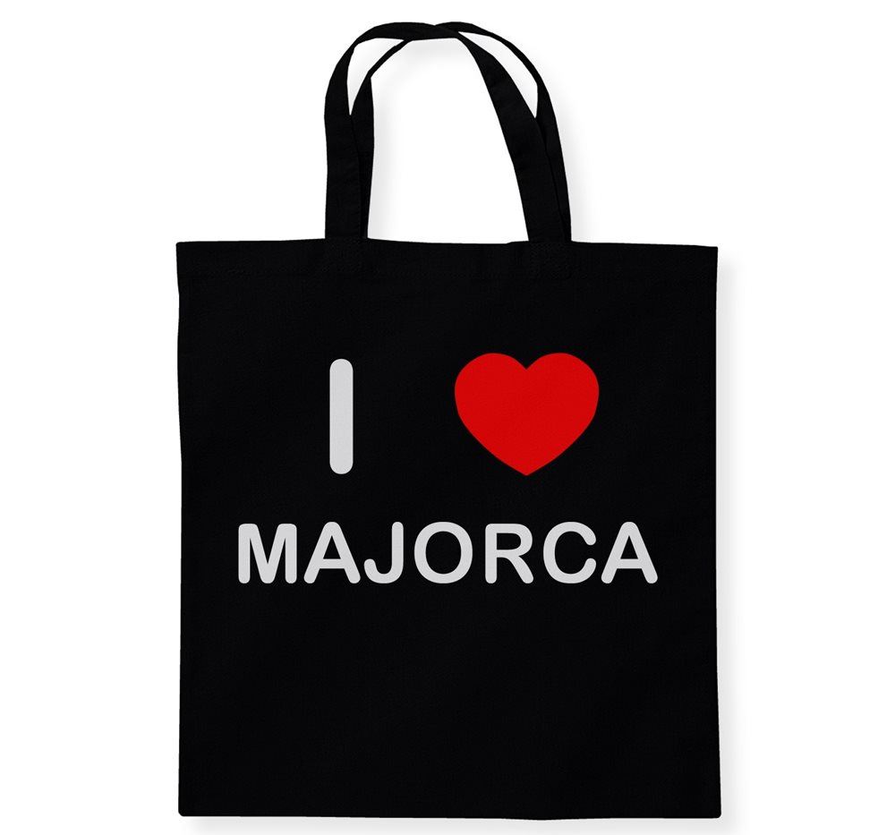 Majorca I Love Tote Bag Reusable Cotton Shopping Bag - Picture 5 of 8