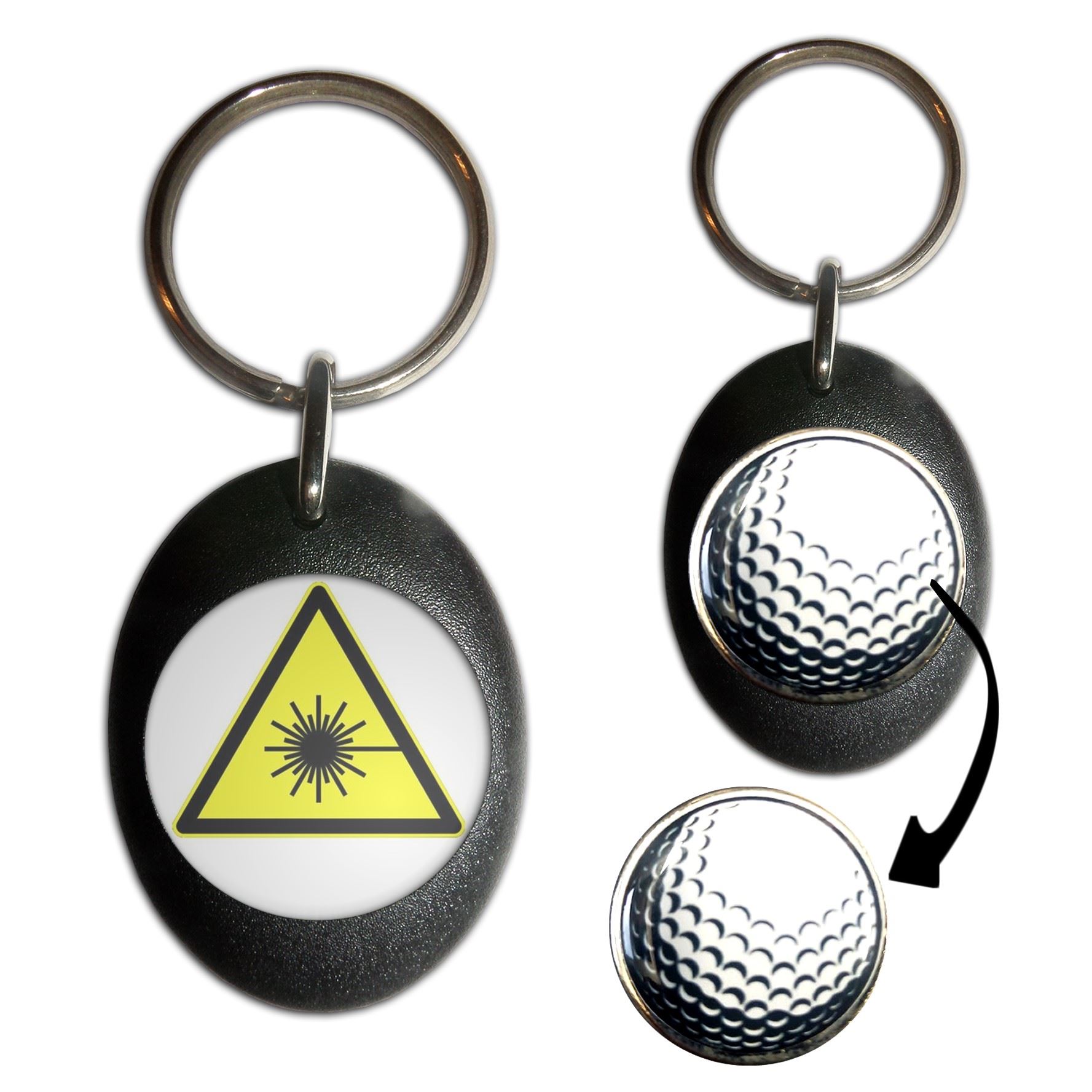 Laser Strahlung Golfball Markierer Schlüsselanhänger (43 mm x 33 mm) - Bild 3 von 12