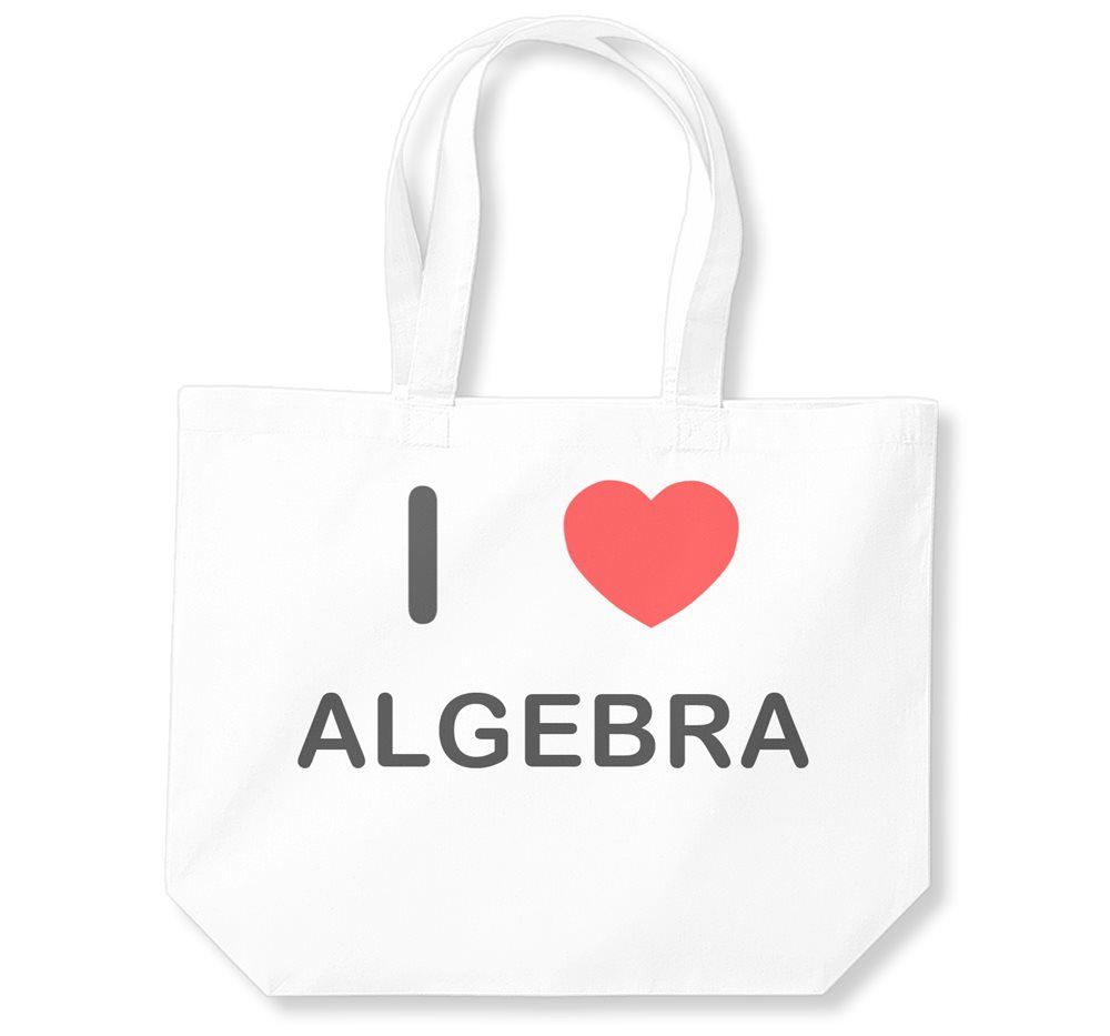 Bolso de compras de algodón Algebra I Love (negro, blanco, natural) - Imagen 7 de 8