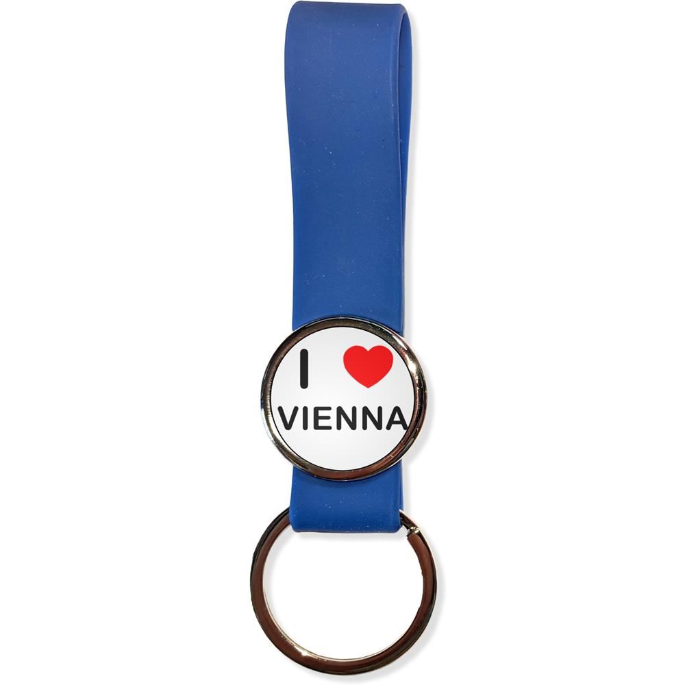 Vienna I Love Silicone Loop Key Ring (35mm x 120mm) - Picture 5 of 8