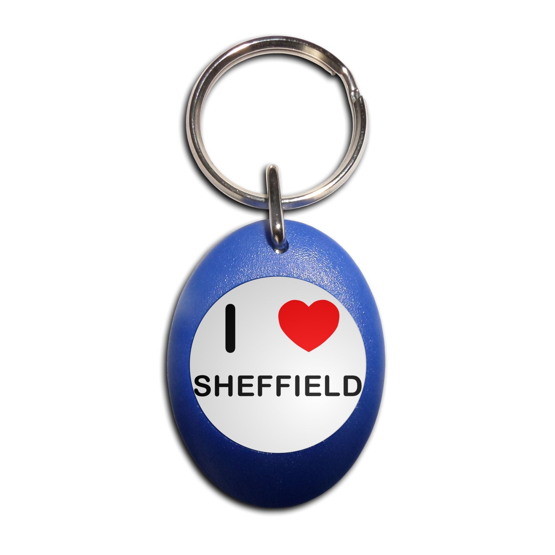 Sheffield I Love Heart Plastic Oval Key Ring (43mm x 32.5mm) - Picture 5 of 10