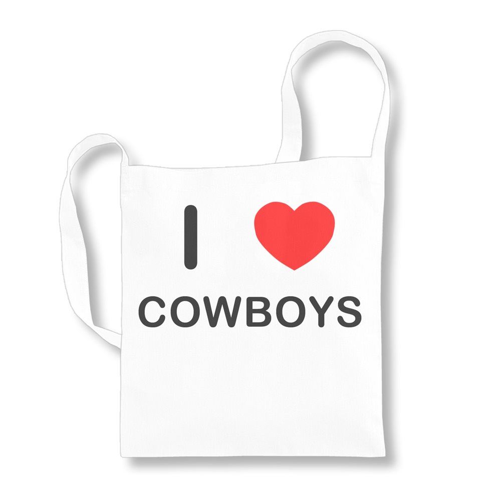 Bolso Cowboys I Love de algodón reutilizable con asa larga - Imagen 7 de 8