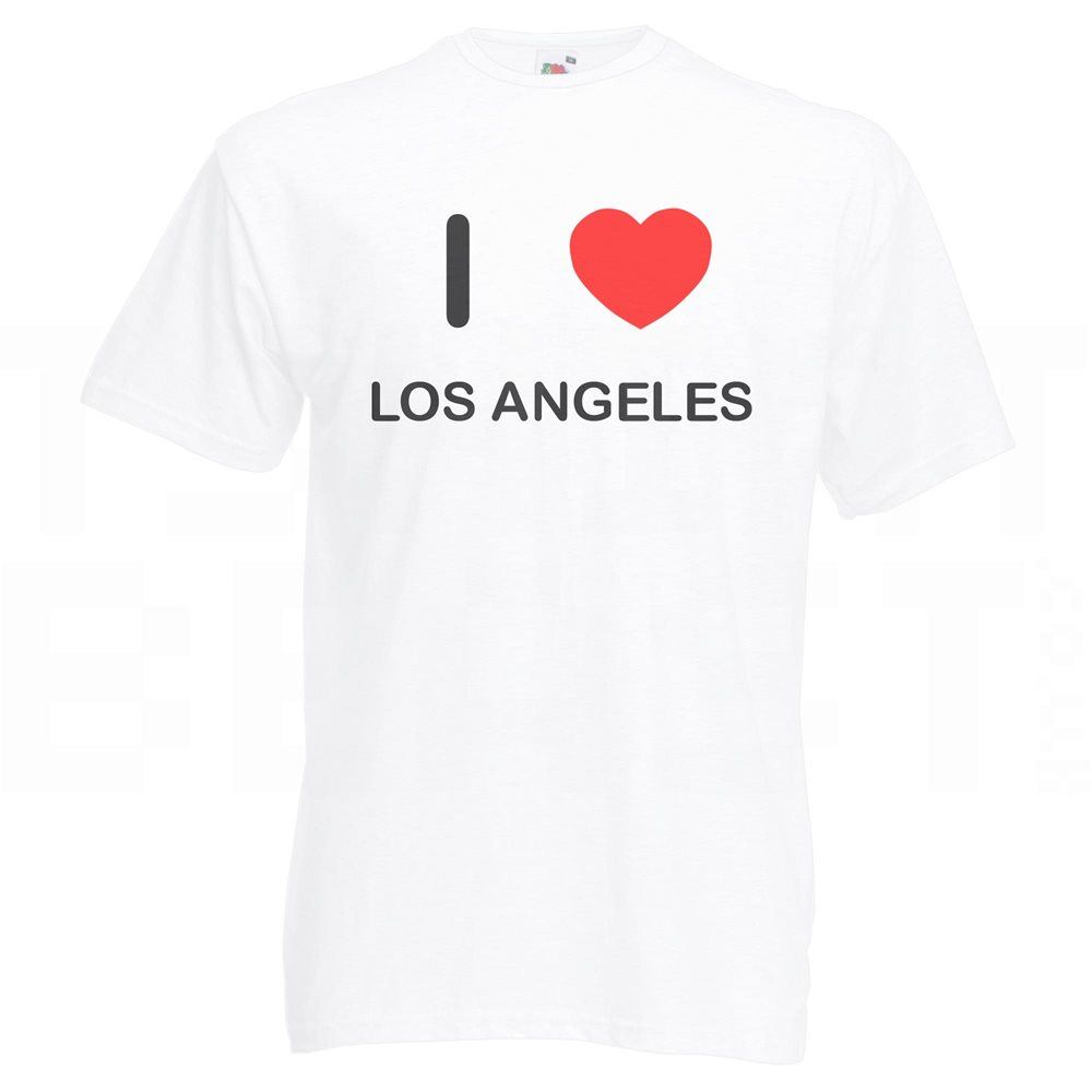 Los Angeles I Love T Shirt Tee Adult Crew Neck Short Sleeved - Picture 31 of 34