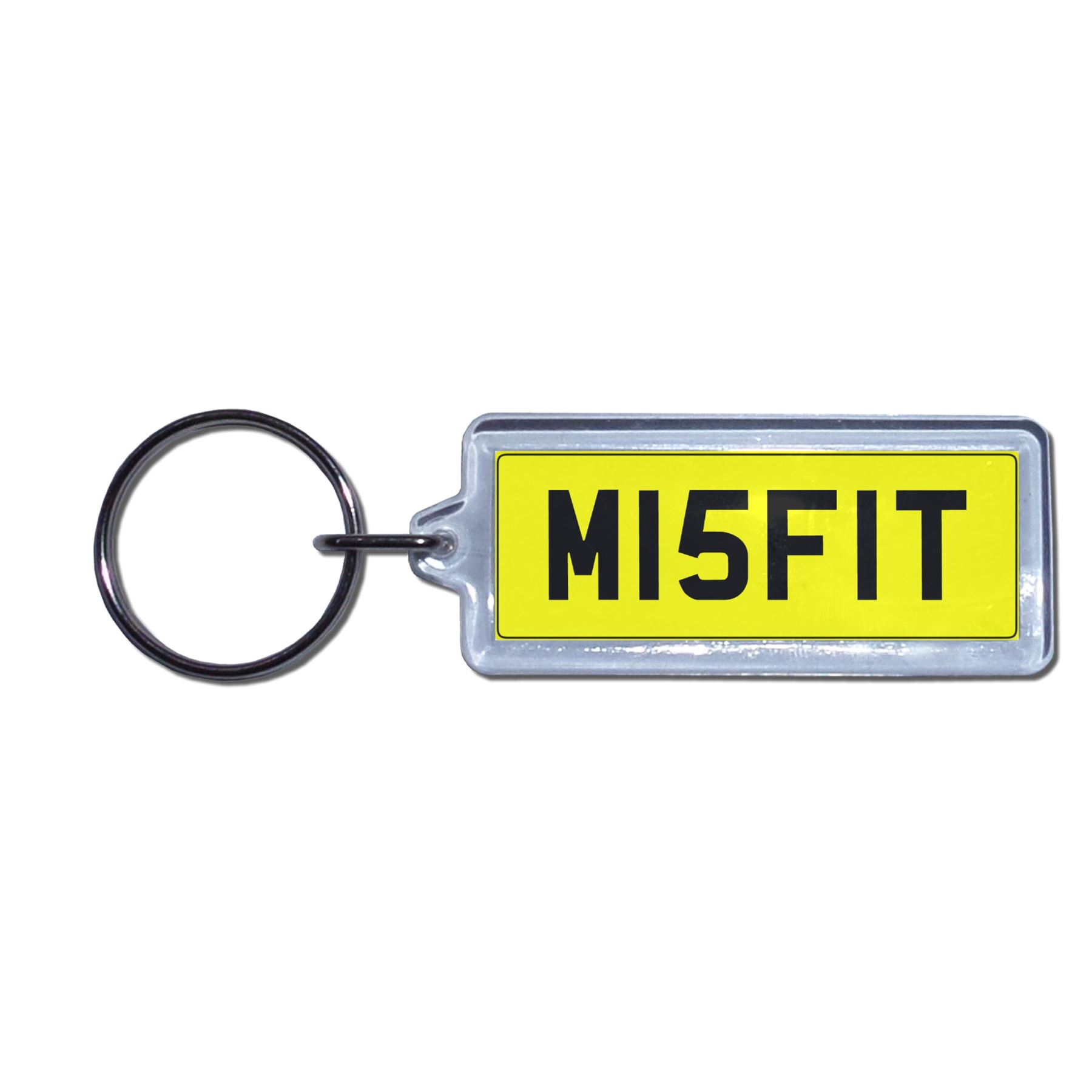 MISFIT - UK Number Plate Key Ring | Choose Medallion / Plastic / Metal - Picture 3 of 8