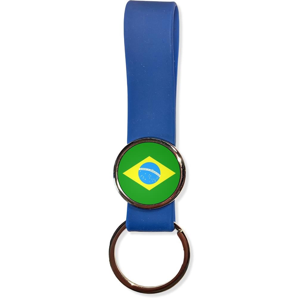 Brazil Flag Silicone Loop Key Ring (35mm x 120mm) - Picture 5 of 8