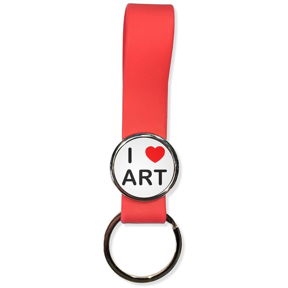 Art I Love Silicone Loop Key Ring (35mm x 120mm) - Picture 7 of 8