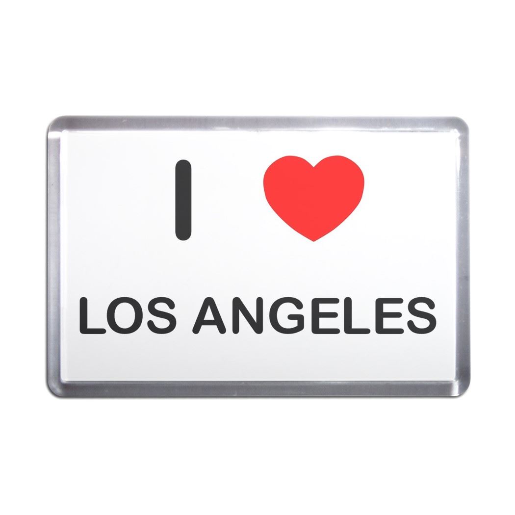 Los Angeles I Love Heart Plastic Fridge Magnet (S, M, L, XL) - Picture 5 of 10