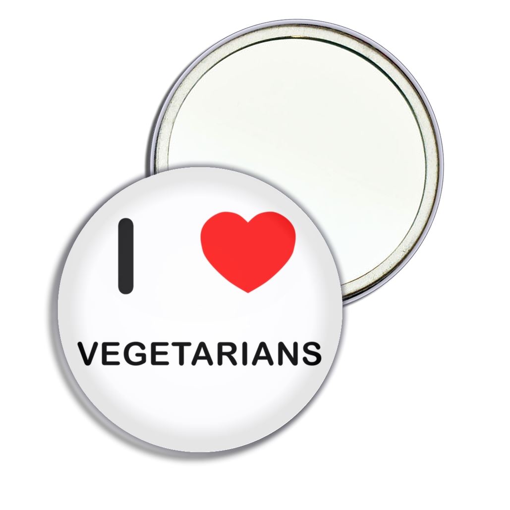 Vegetarians I Love Herz runder Spiegel Tasche kompakt (55 mm oder 77 mm) - Bild 5 von 6