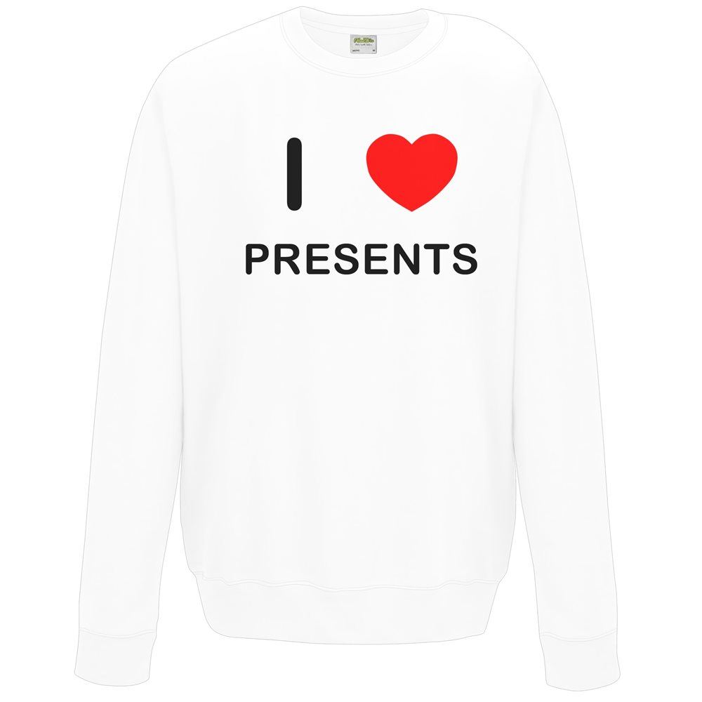 Maglione pullover girocollo adulto manica lunga Presents I Love - Foto 33 di 34