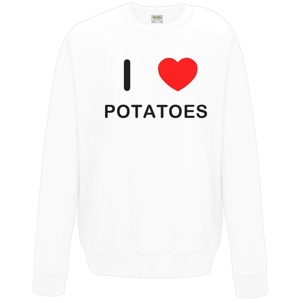 Potatoes I Love Sweater Pullover Adult Crew Neck Long Sleeved Sweatshirt - Picture 33 of 34