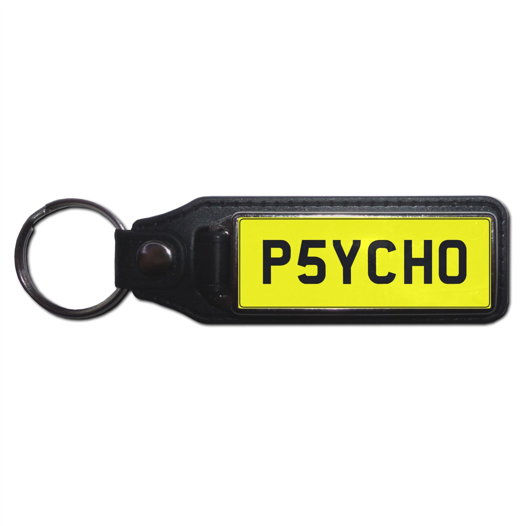 PSYCHO - Llavero con matrícula del Reino Unido | Elige medallón / plástico / metal - Imagen 5 de 8