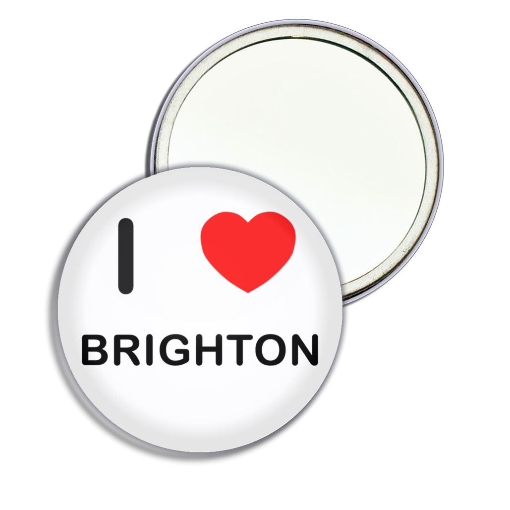 Espejo redondo de bolsillo compacto Brighton I Love Heart (55 mm o 77 mm) - Imagen 3 de 6