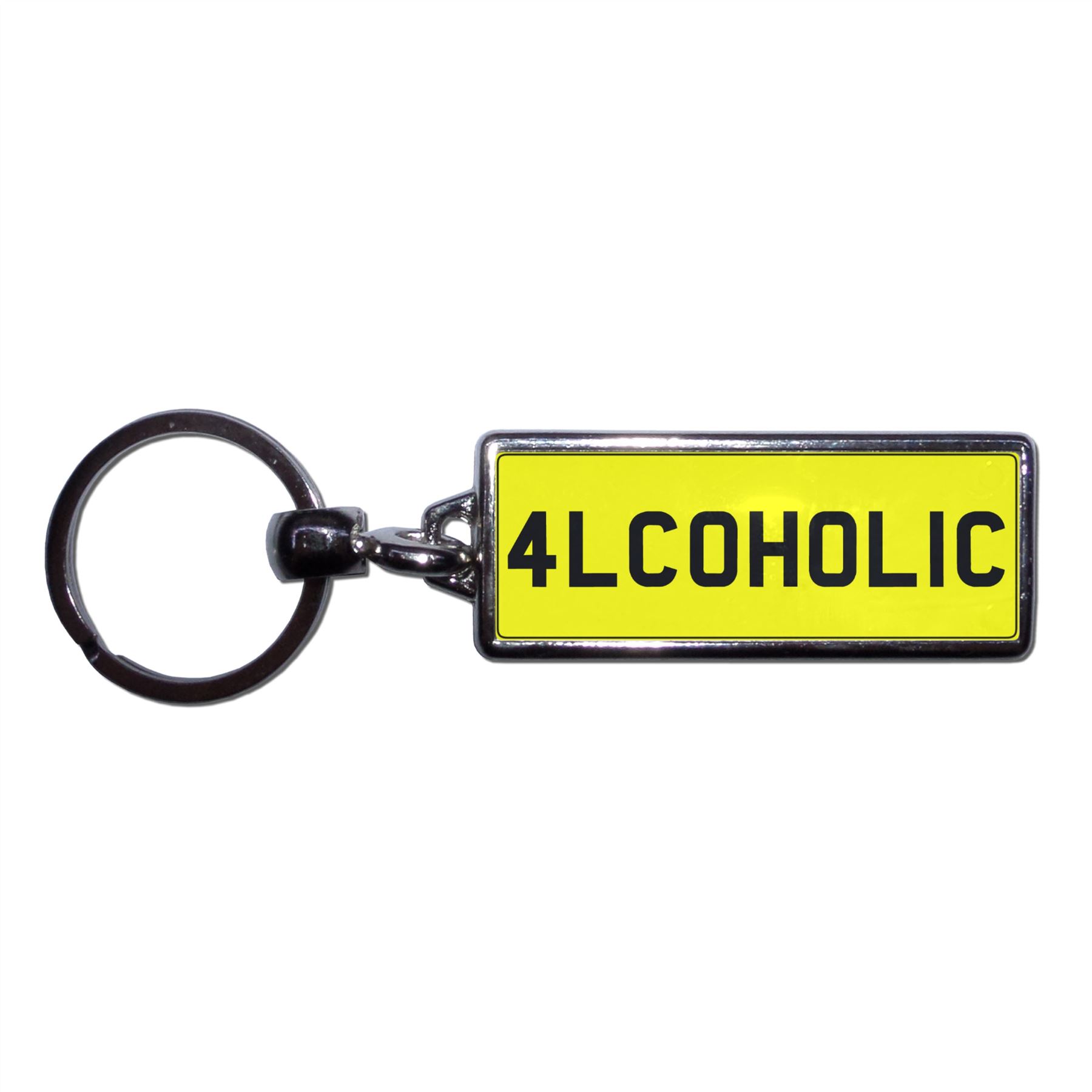 ALKOHOLISCH - UK Nummernschild Schlüsselanhänger | Medaillon/Kunststoff/Metall wählbar - Bild 7 von 8