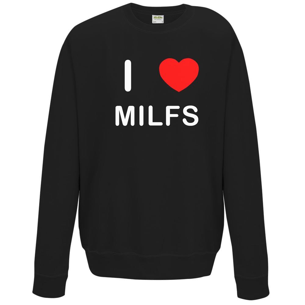Milfs I Love Sweater Pullover Adult Crew Neck Long Sleeved Sweatshirt - Picture 5 of 34