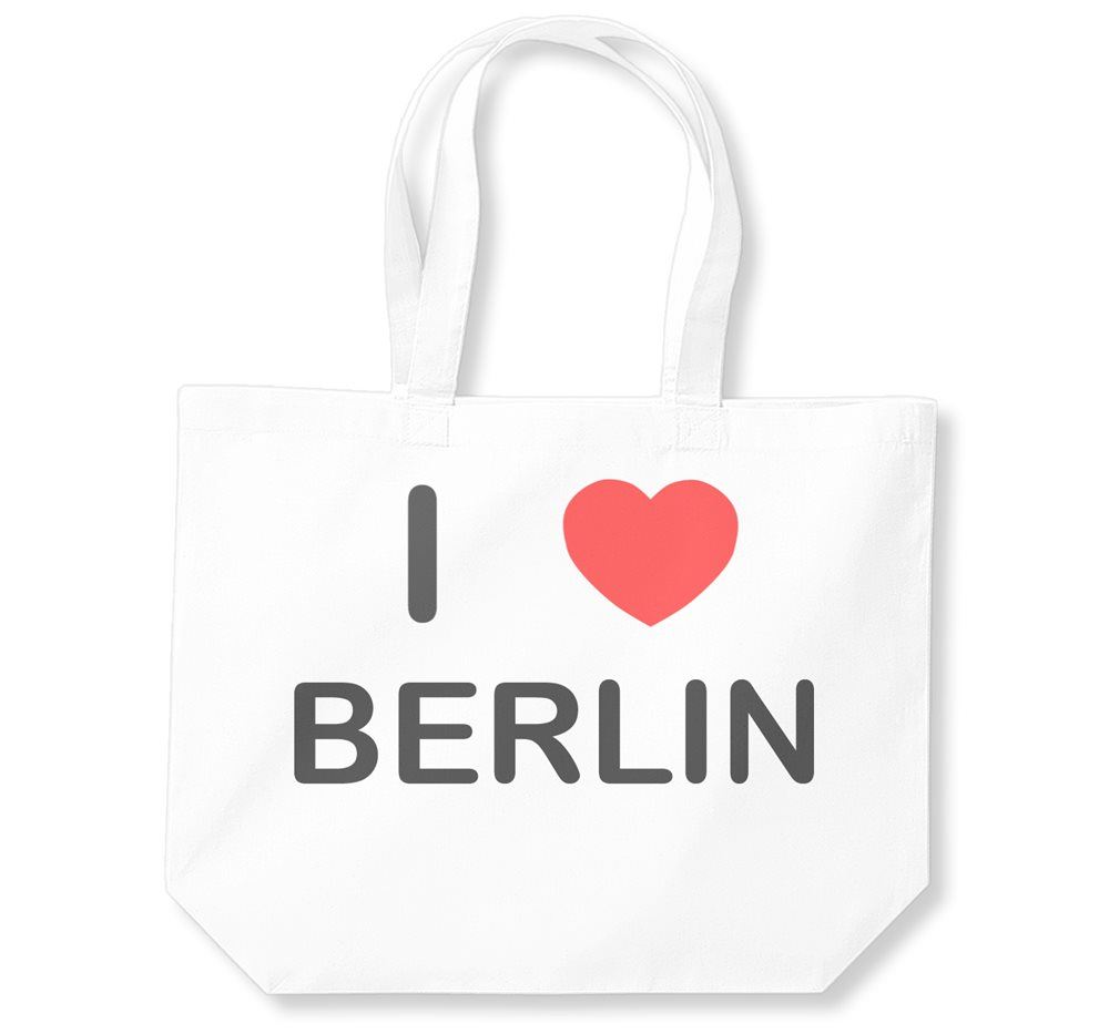 Berlin I Love Cotton Shopping Bag (Black, White, Natural) - Picture 7 of 8