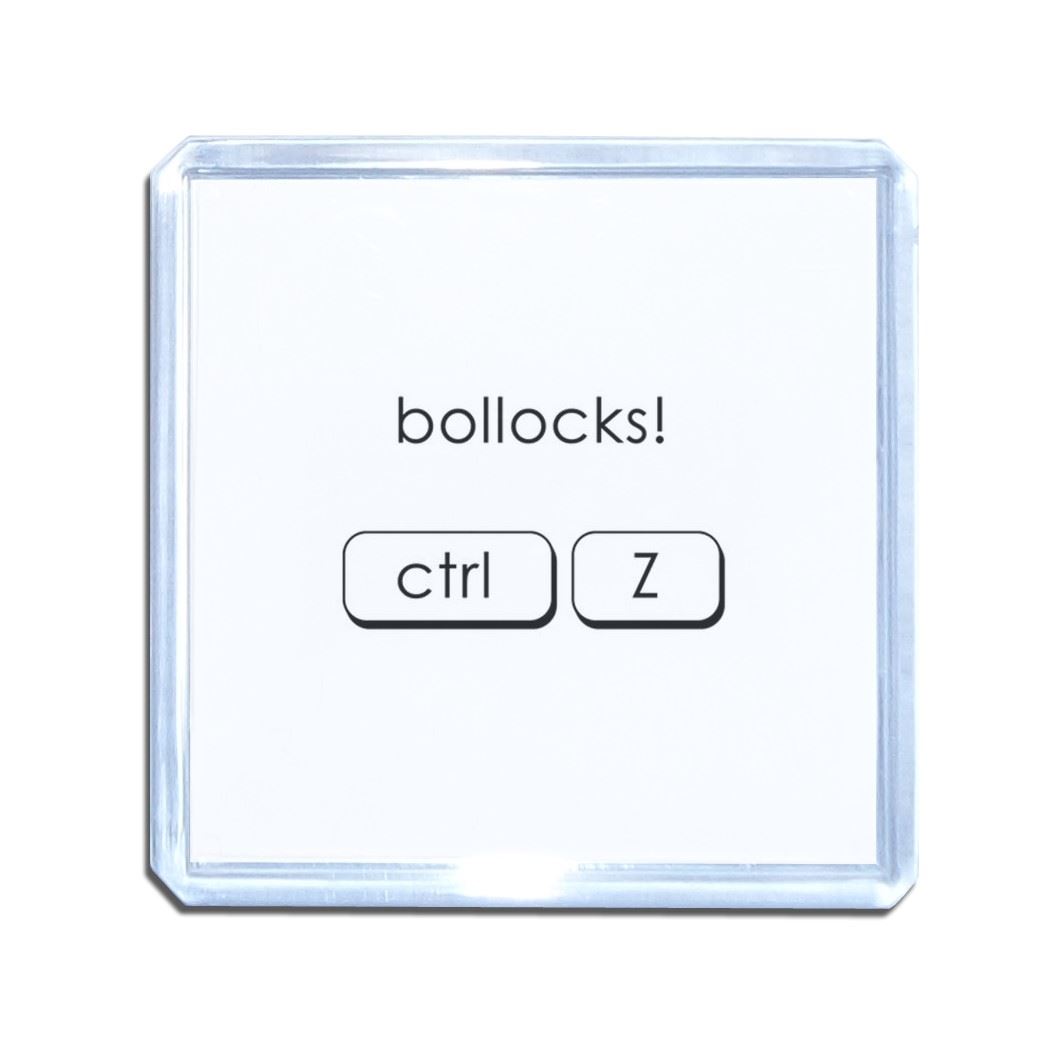 Ctrl Z Boll**ks Plastic Fridge Magnet (S, M, L, XL) - Picture 9 of 10
