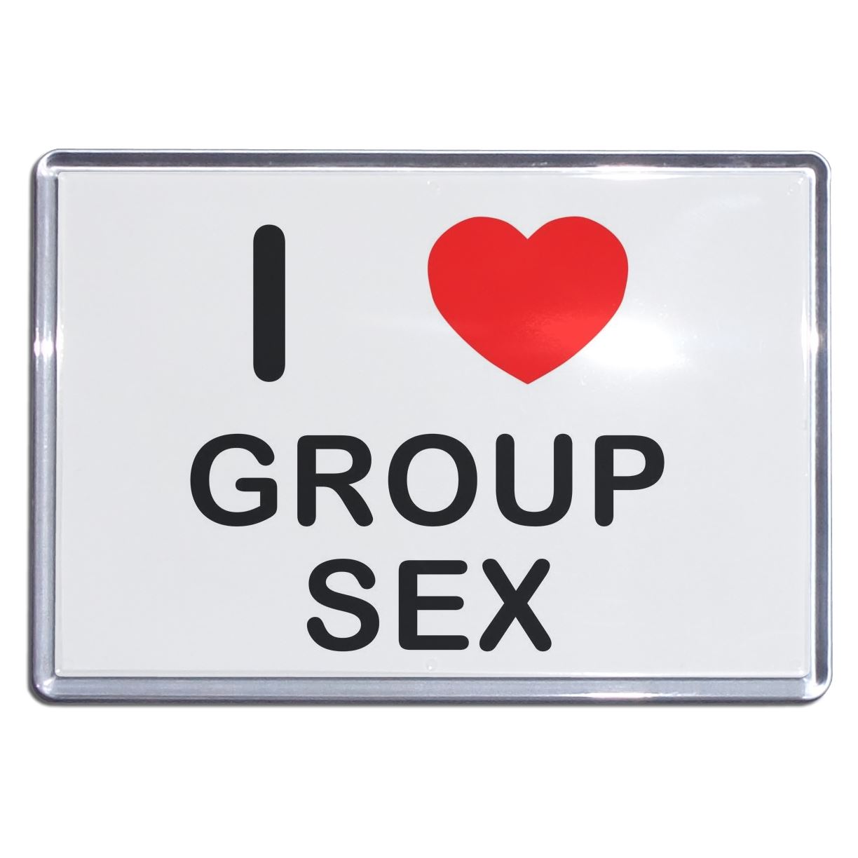 Gruppensex I Love Herz Kunststoff Kühlschrankmagnet (S, M, L, XL) - Bild 3 von 10