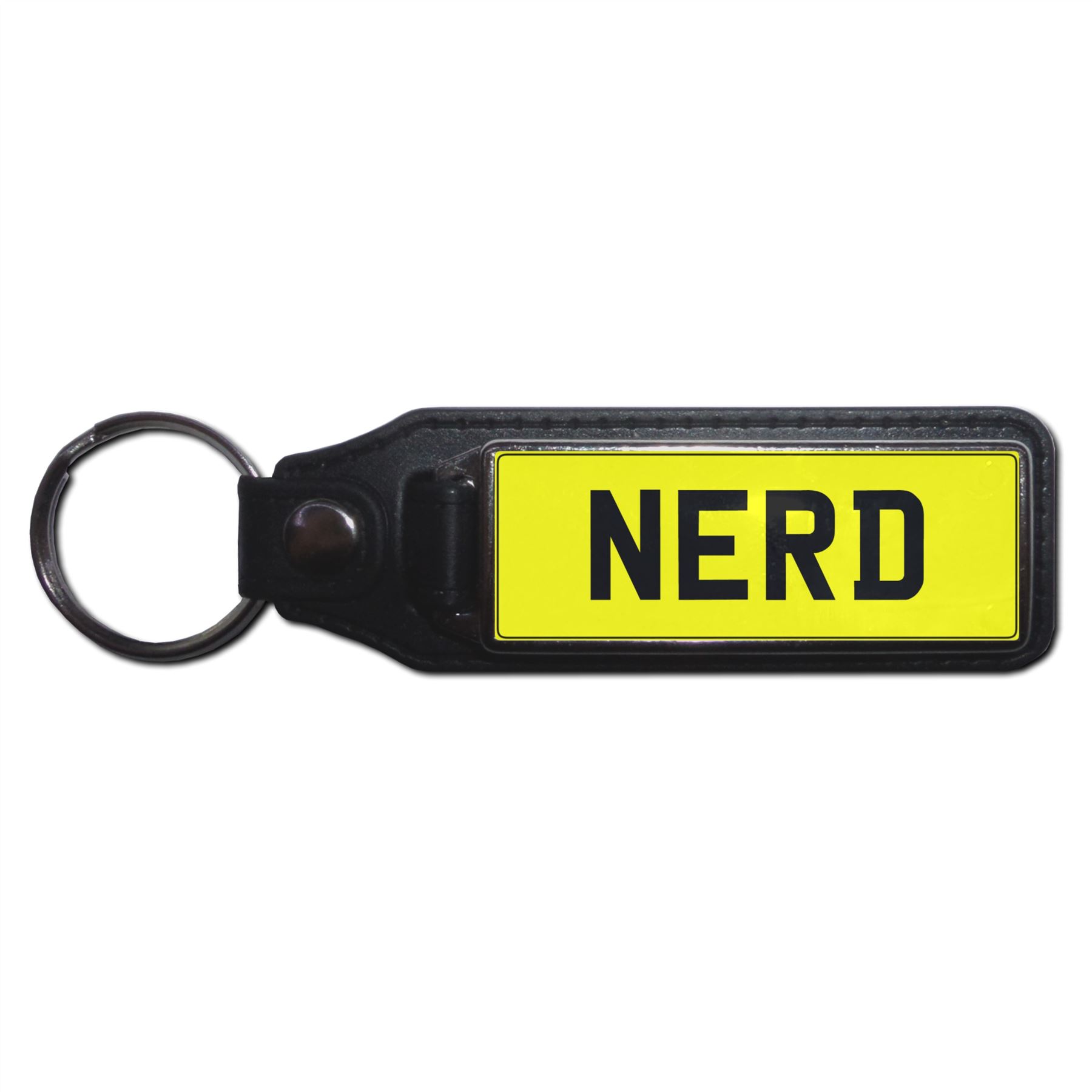 NERD - UK Number Plate Key Ring | Choose Medallion / Plastic / Metal - Picture 5 of 8