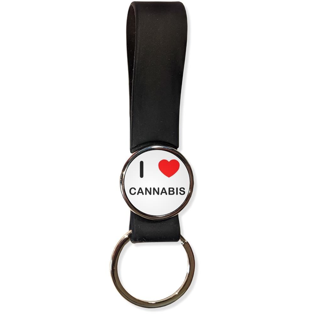 Cannabis I Love Silicone Loop Key Ring (35mm x 120mm) - Picture 3 of 8