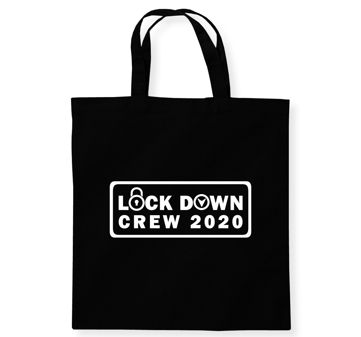 Lock Down Crew 2020 Tote Bag wiederverwendbar Baumwolle Einkaufstasche - Bild 5 von 8