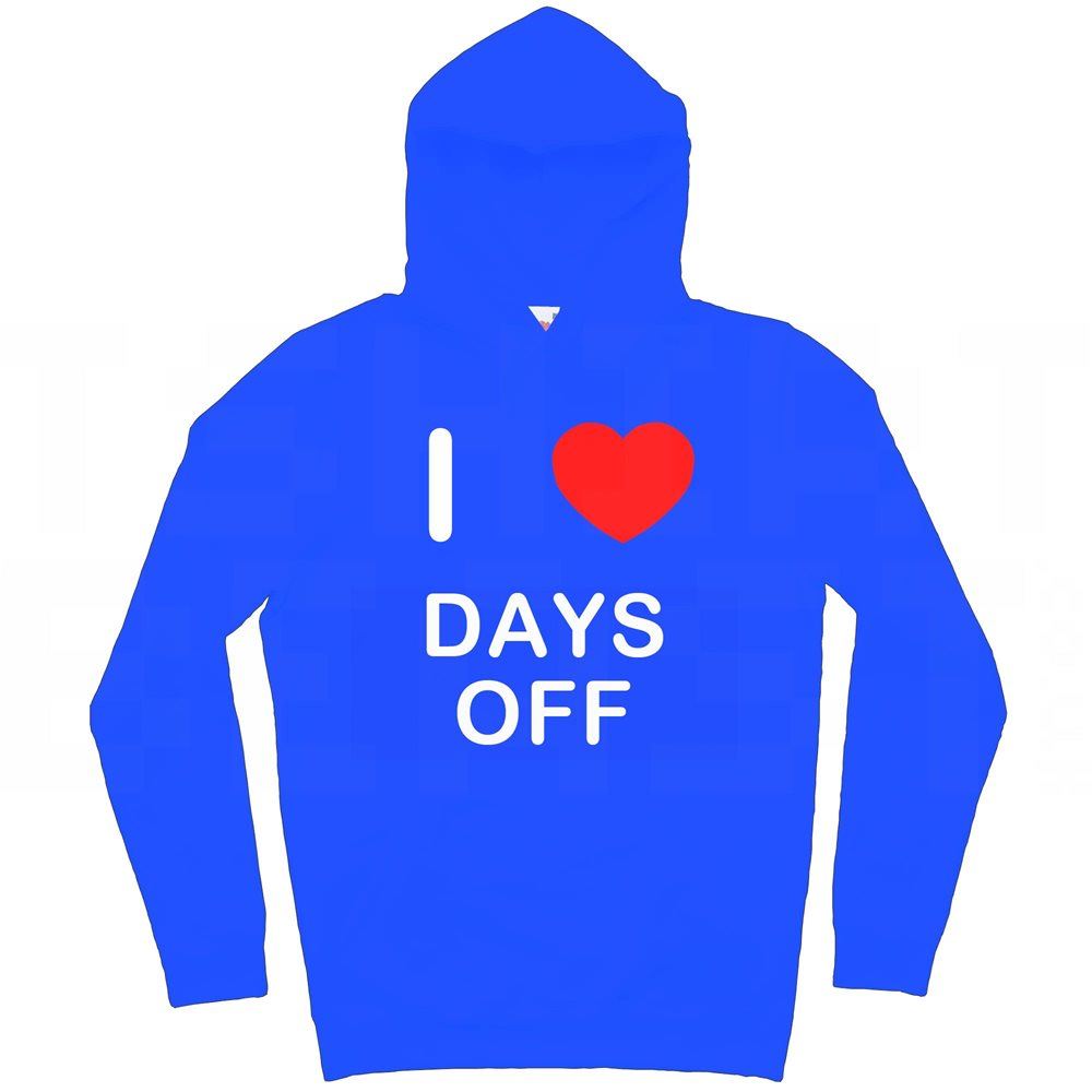 Days Off I Love Hoodie Pullover Erwachsene Langarm - Bild 17 von 34