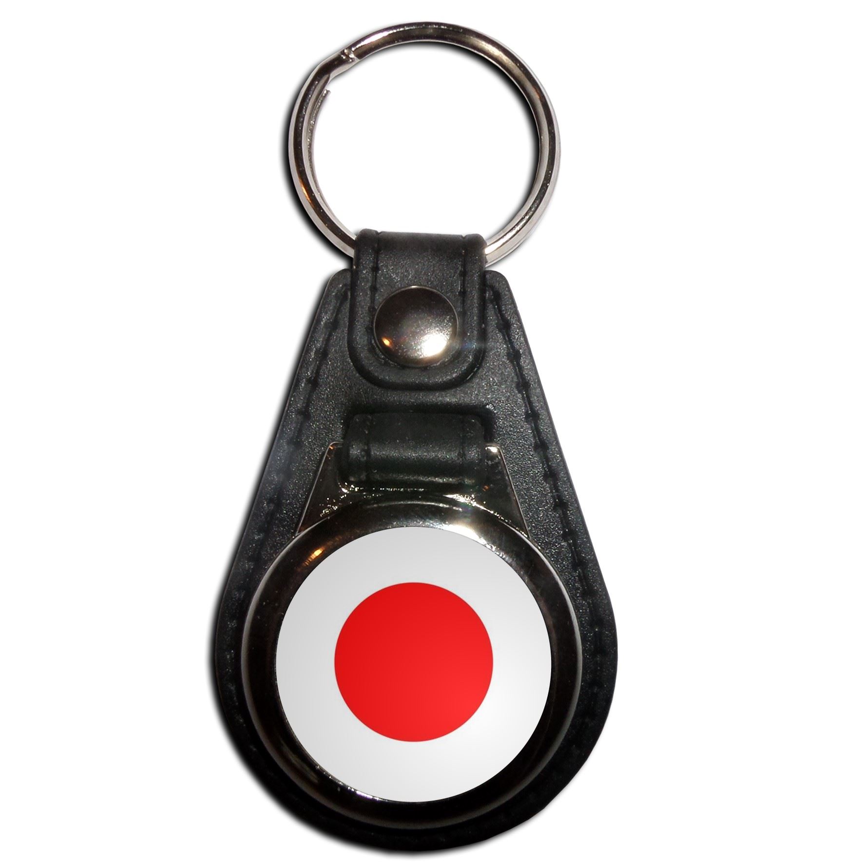 Japan Flag Plastic Medallion Key Ring (61mm x 38mm) - Picture 3 of 12