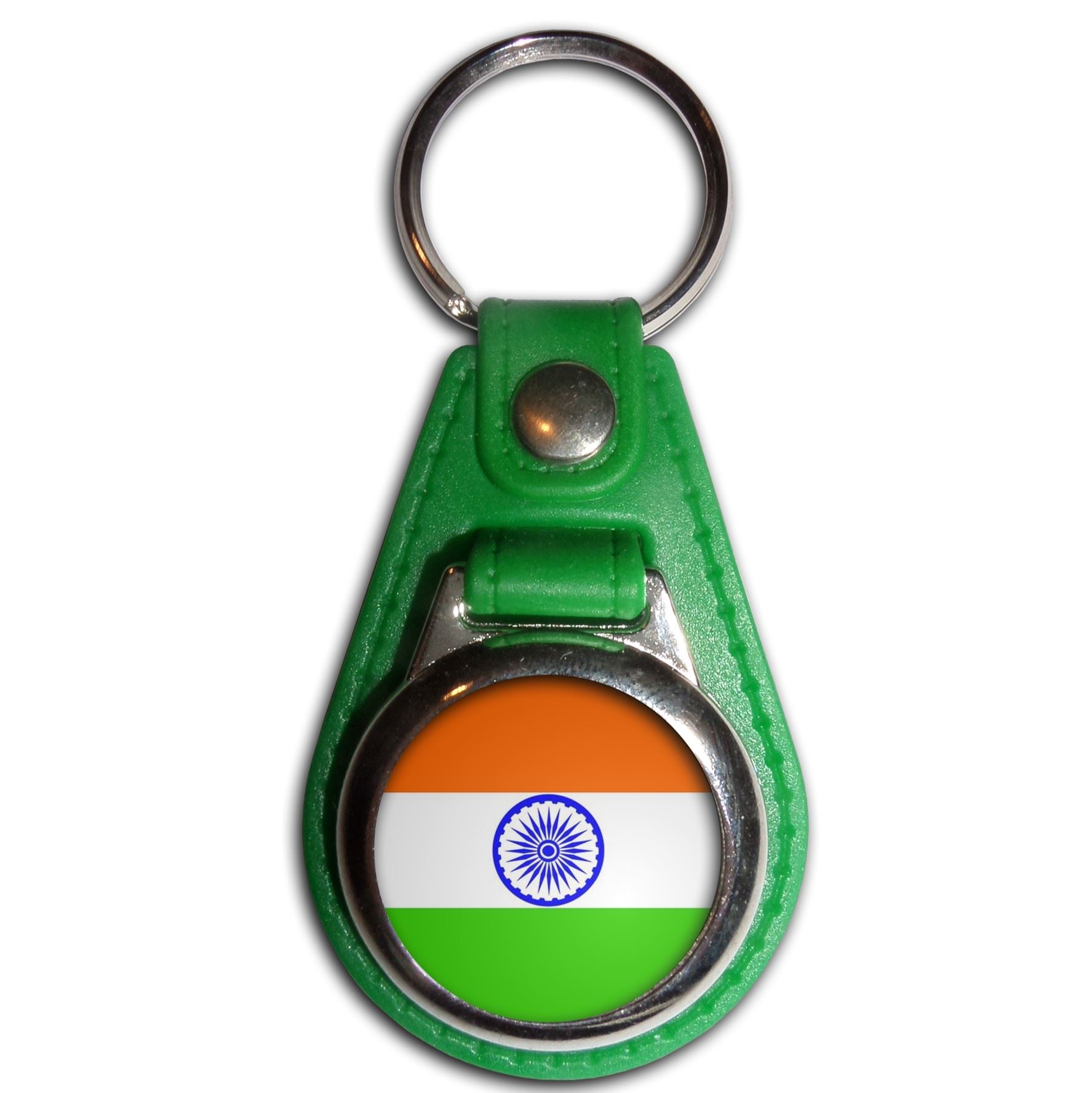 Llavero medallón plástico bandera India (61mm x 38mm) - Imagen 7 de 12