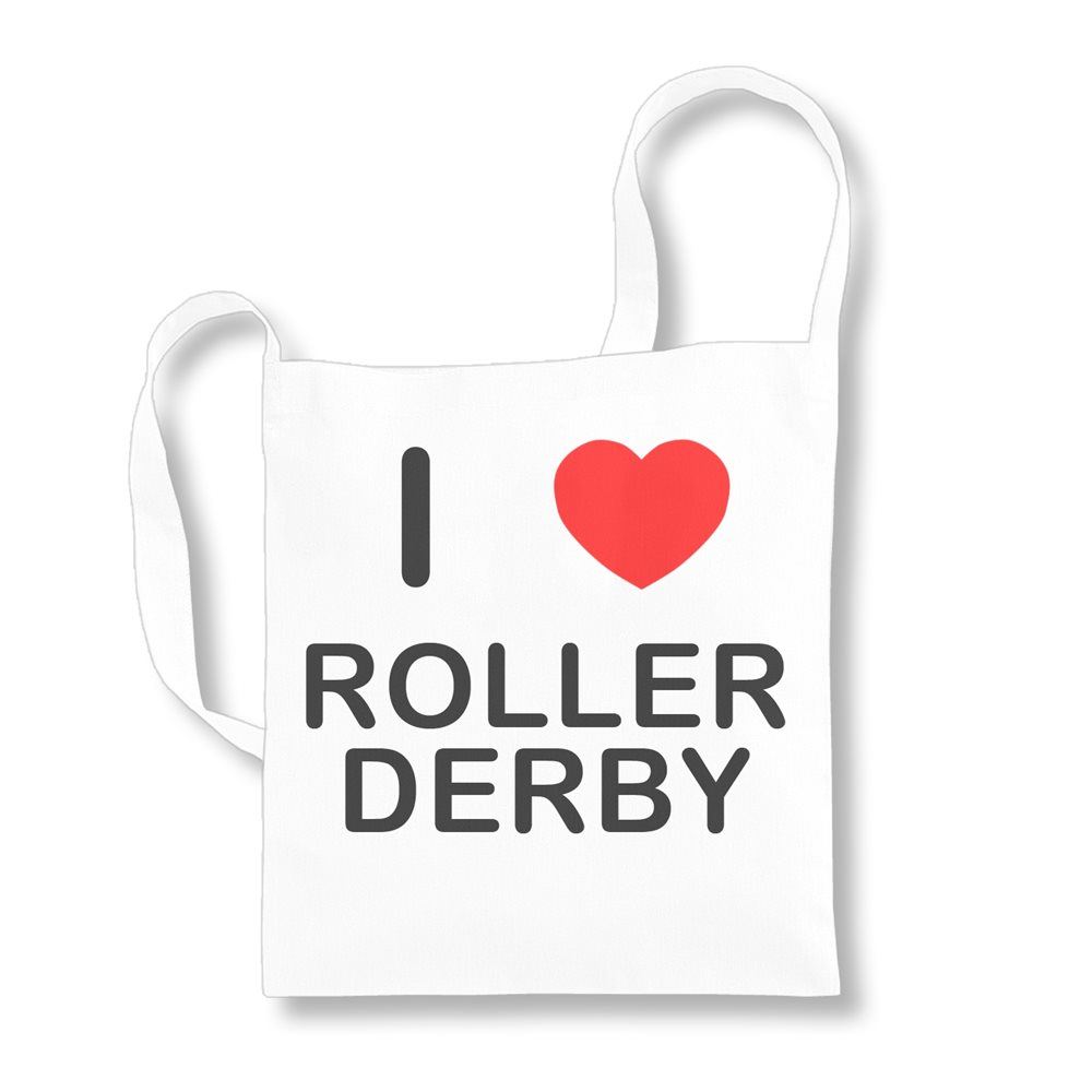 Bolso Roller Derby I Love de algodón reutilizable con asa larga - Imagen 7 de 8