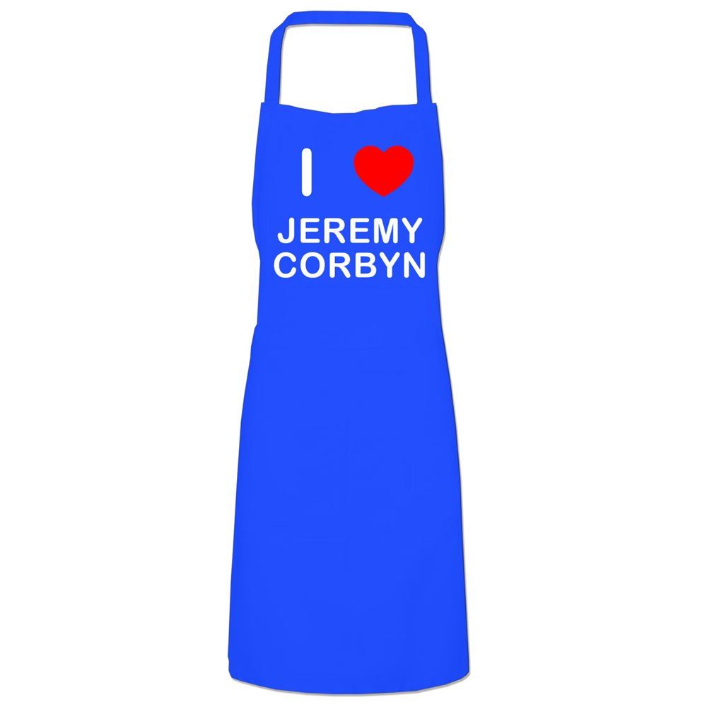 Delantal de cocina Jeremy Corbyn I Love babero con cuello y corbatas ajustables - Imagen 5 de 10