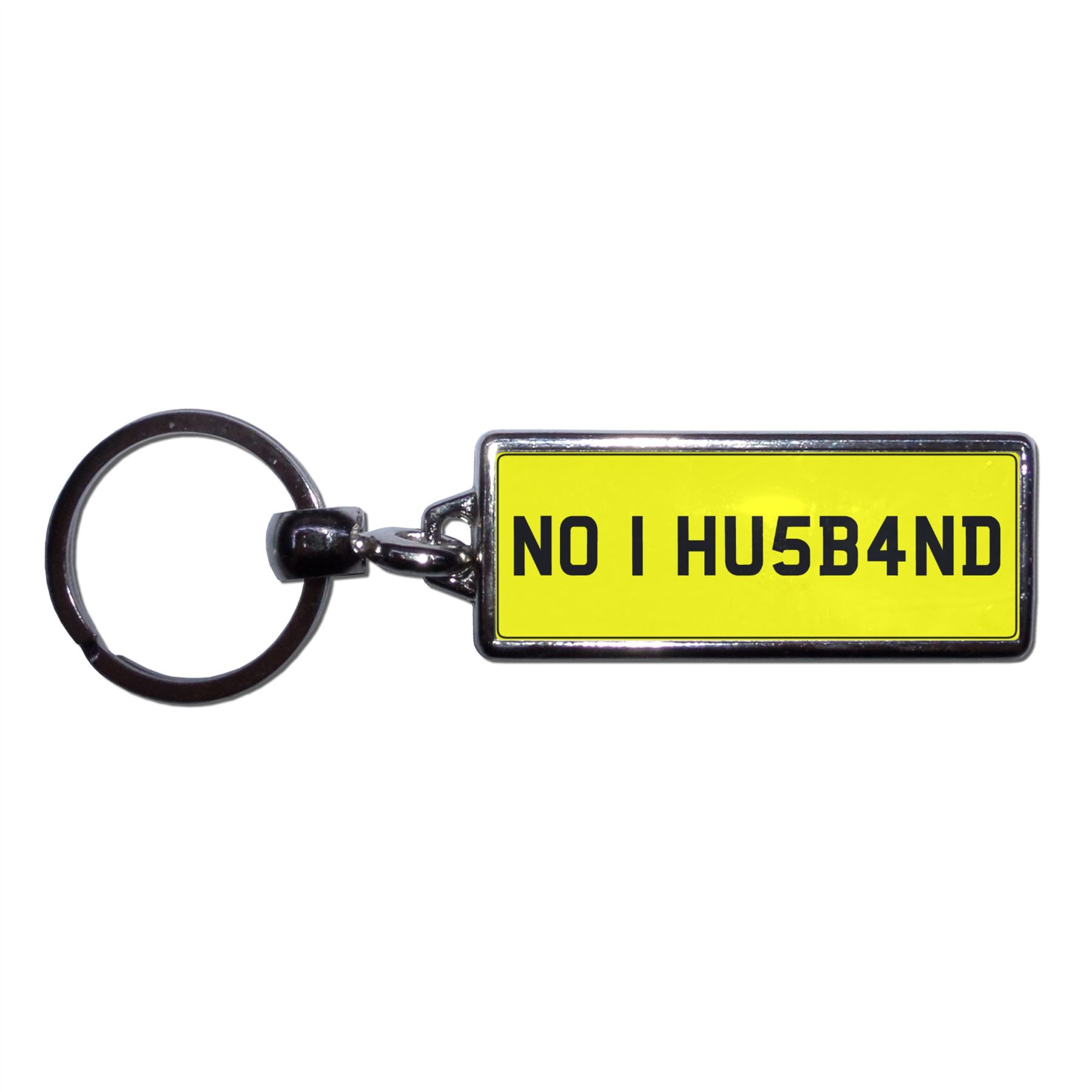 NO 1 HUSBAND - UK Number Plate Key Ring | Choose Medallion / Plastic / Metal - Picture 7 of 8