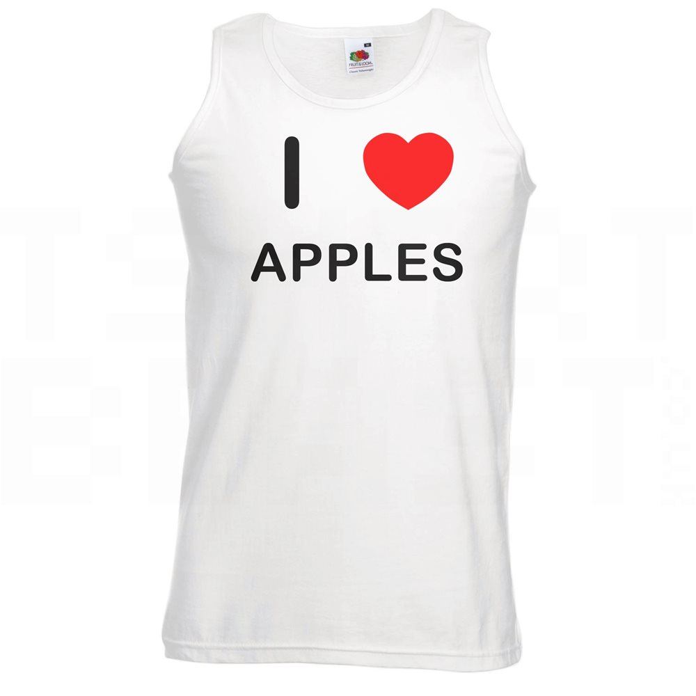 Apples I Love Heart Weste Erwachsene Rundhalsausschnitt Sport Gym Weste - Bild 13 von 18