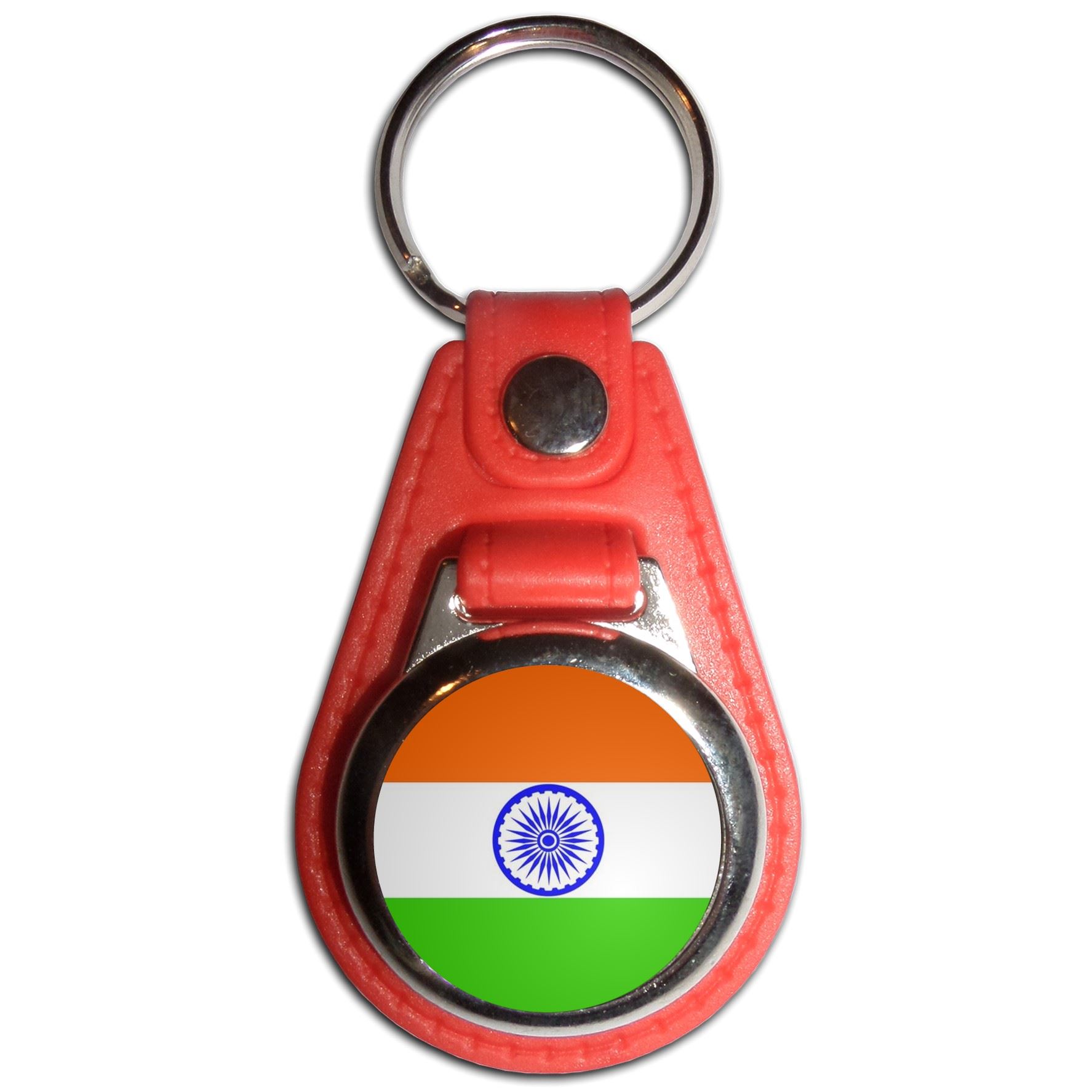 Llavero medallón plástico bandera India (61mm x 38mm) - Imagen 9 de 12