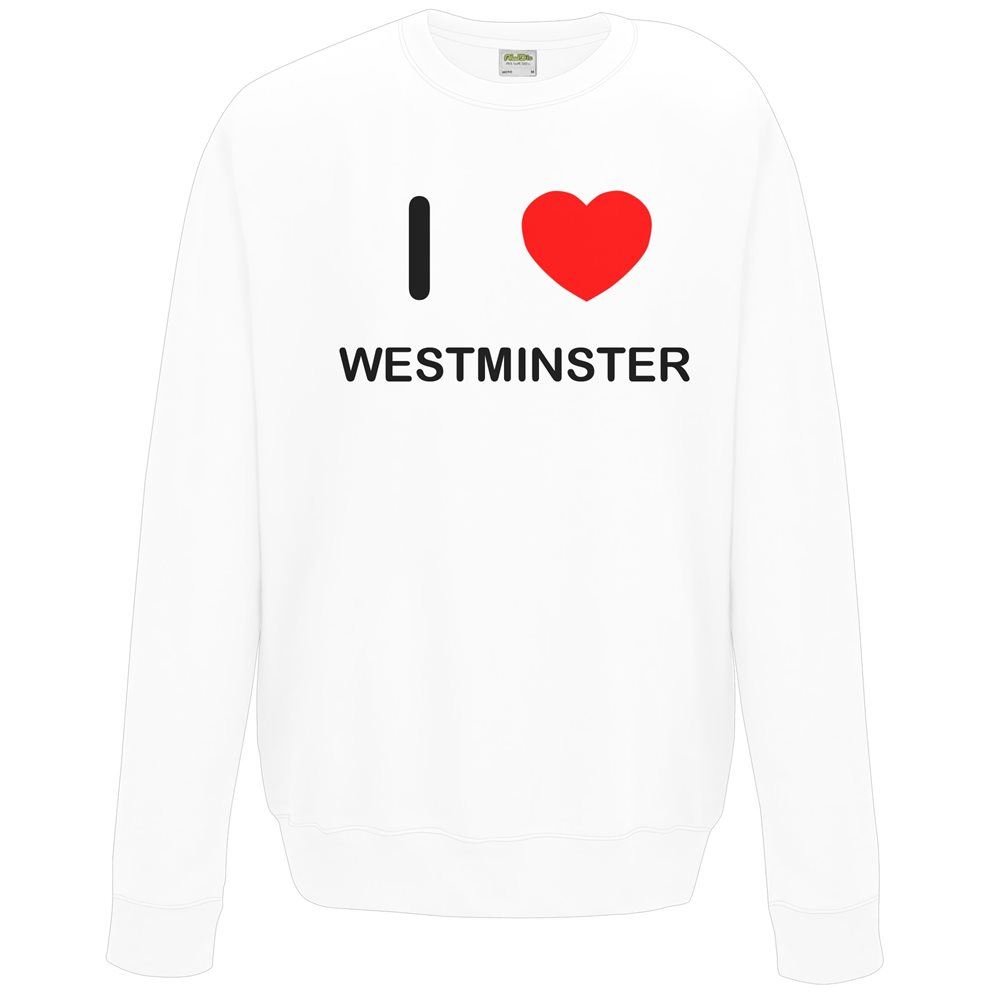 Westminster I Love Sweater Pullover Adult Crew Neck Long Sleeved Sweatshirt - Picture 27 of 34