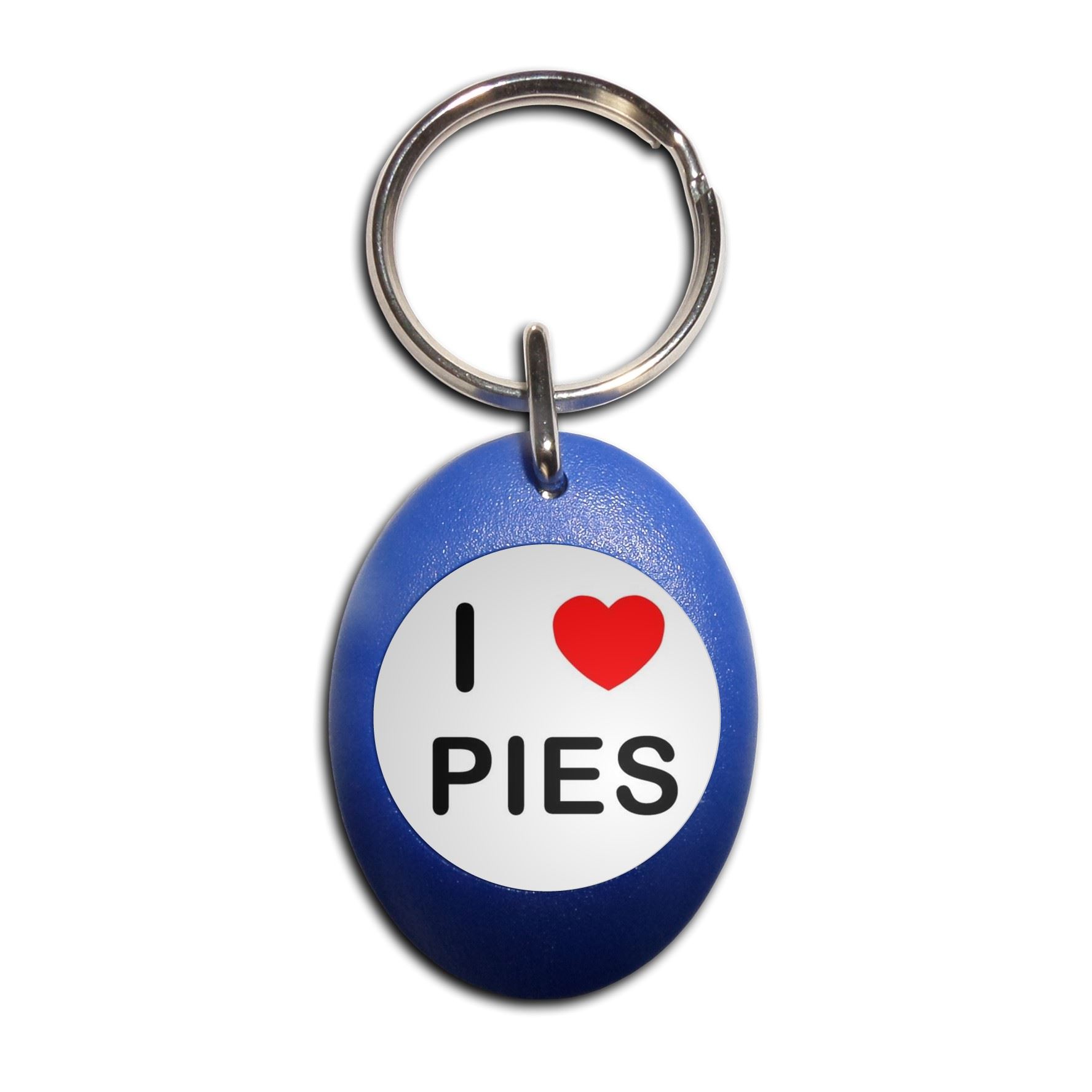 Pies I Love Heart Plastic Oval Key Ring (43mm x 32.5mm) - Picture 5 of 10